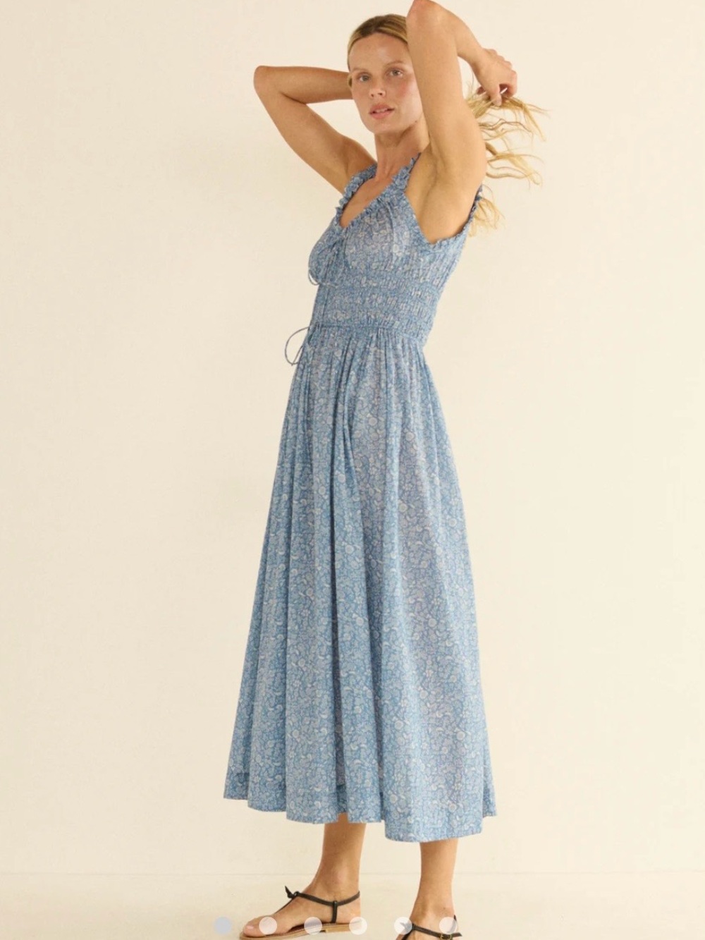 NWT Doen Emmaretta Dress in Blue Garden Bloom!